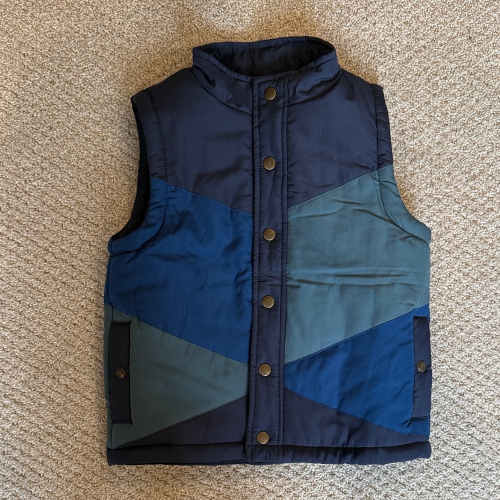 NWT! Janie and Jack Navy and Teal Puffer Vest